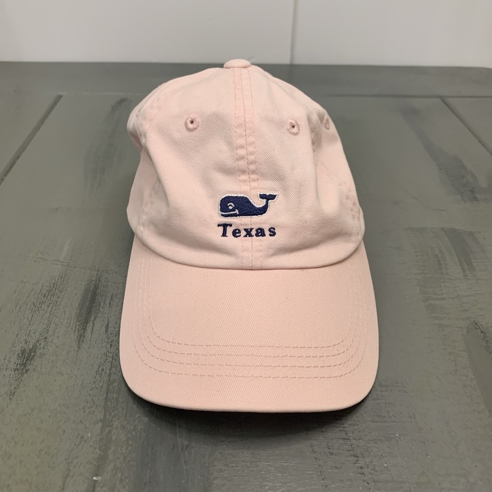 Vineyard  Vines Texas Hat Pink Strapback Cap Adjustable Womens Ladies